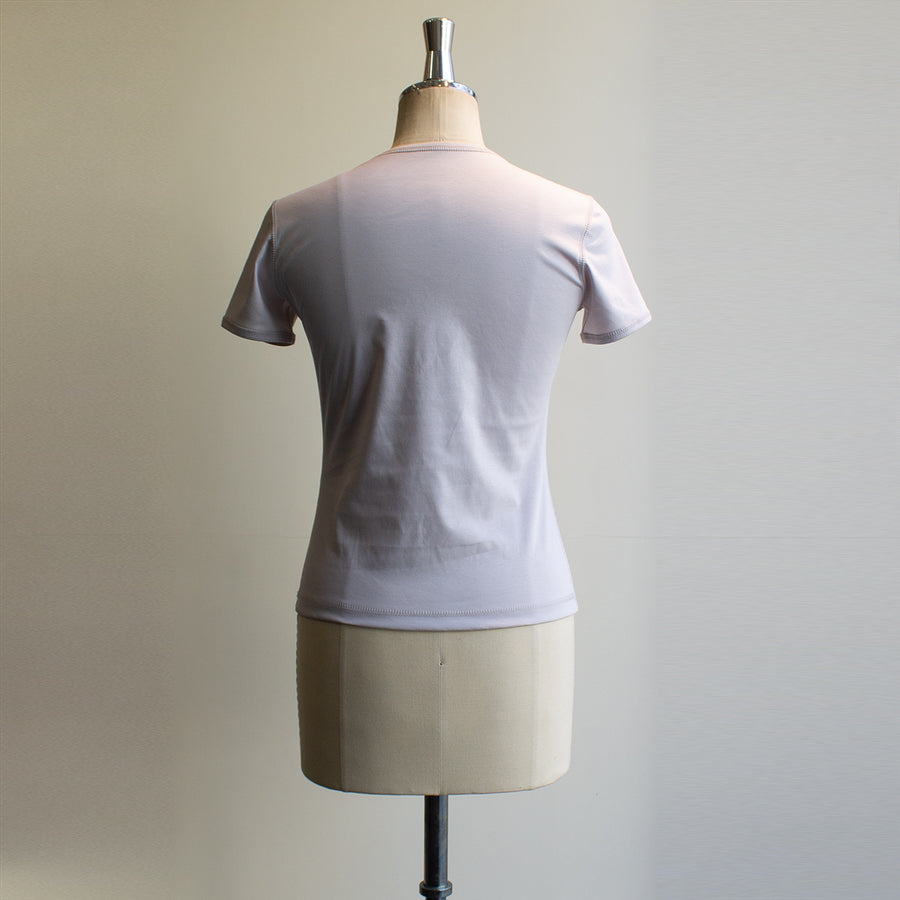 SY2201-TOP ラウンドネック半袖T-shirt Beige