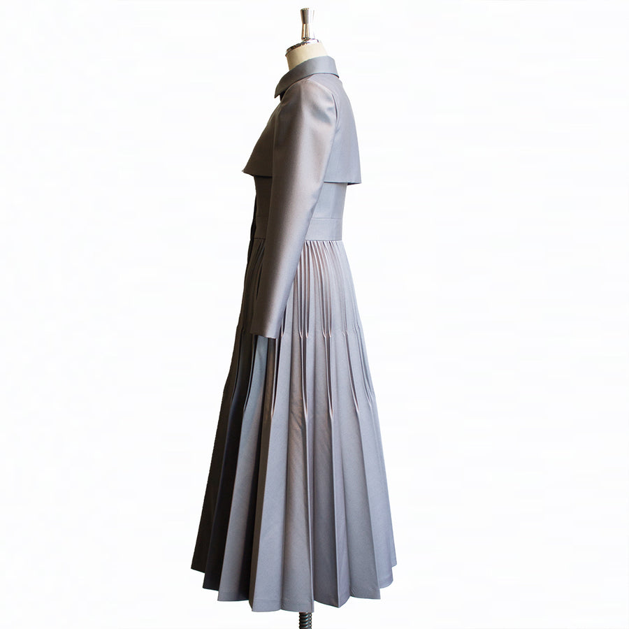 BE1801Dress Gray プリーツドレス